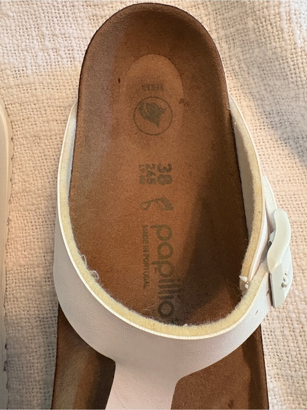 Birkenstock White Gizeh Papillio Platform Sandals - Picture 4 of 4